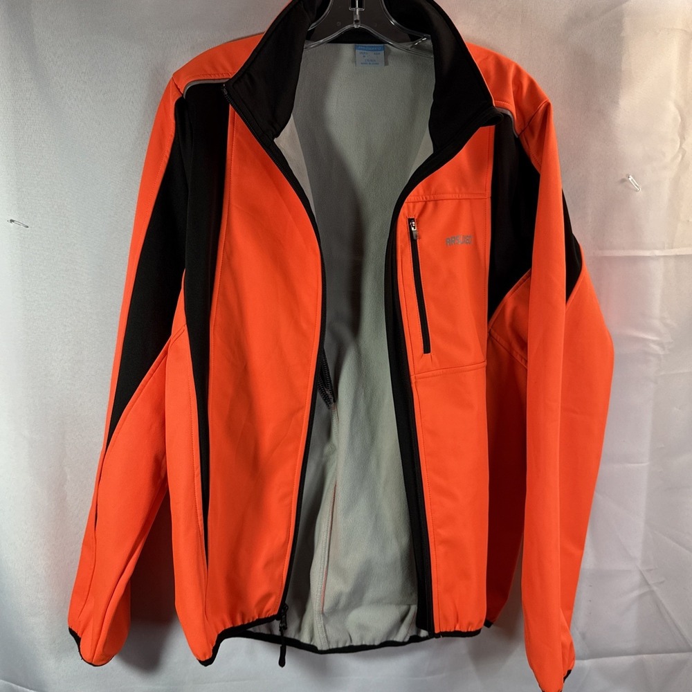 Arsuxeo Jacket Men's M Thermal Softshell Cycling Windproof Waterproof Orange - Picture 15 of 16